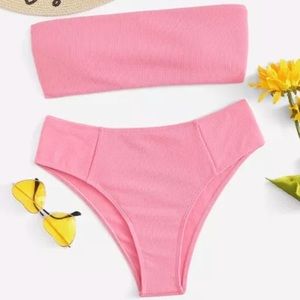 NWT pink high wait bikini